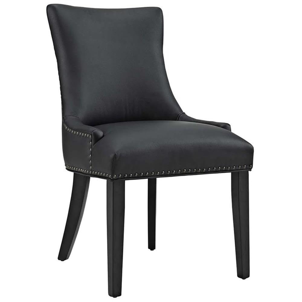 Black Faux Leather Upholstered Dining Chairs K7119