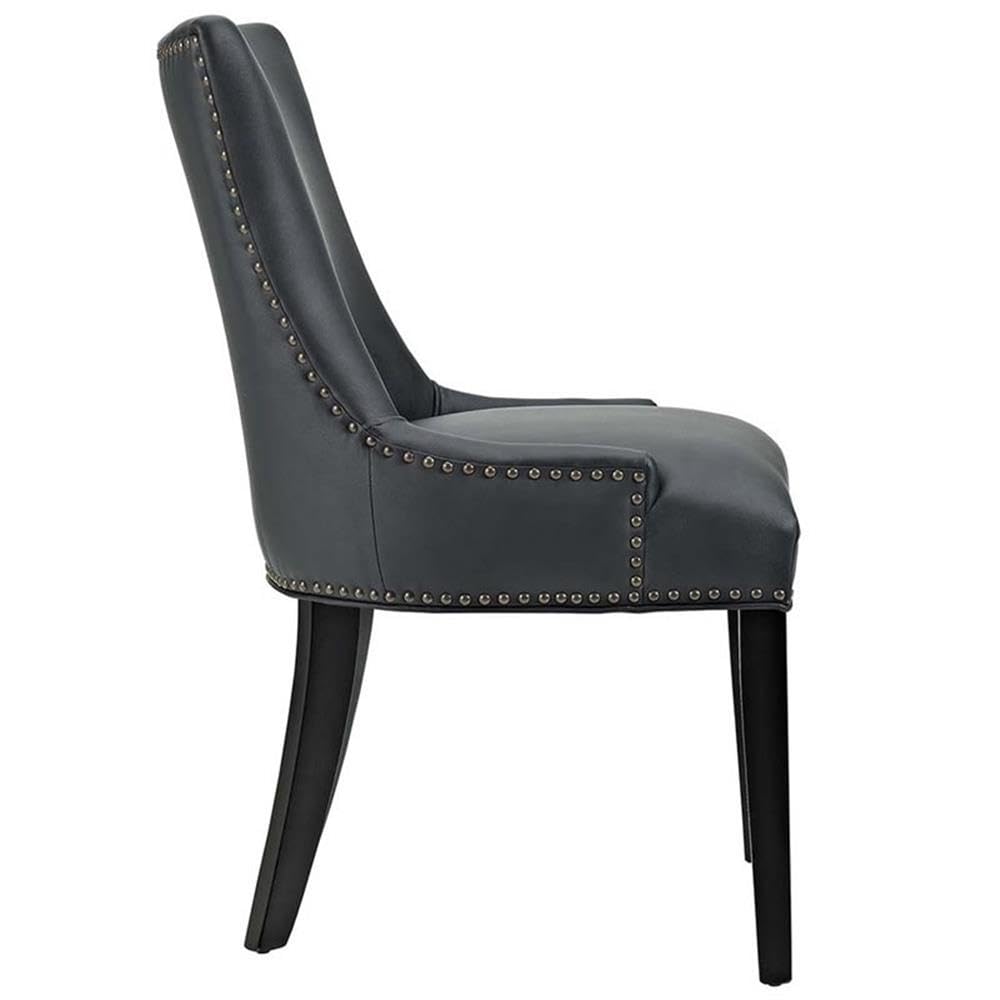 Black Faux Leather Upholstered Dining Chairs K7119