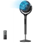 9 in. Adjustable Pedestal Floor Fan with Remote T30724