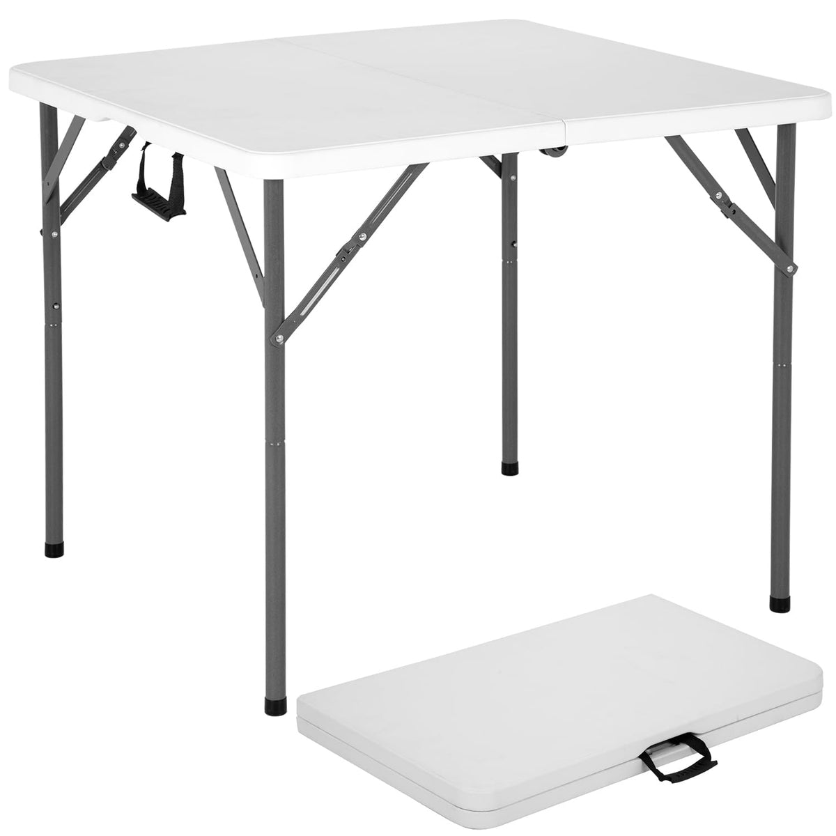 34" White Portable Plastic Folding Table R880