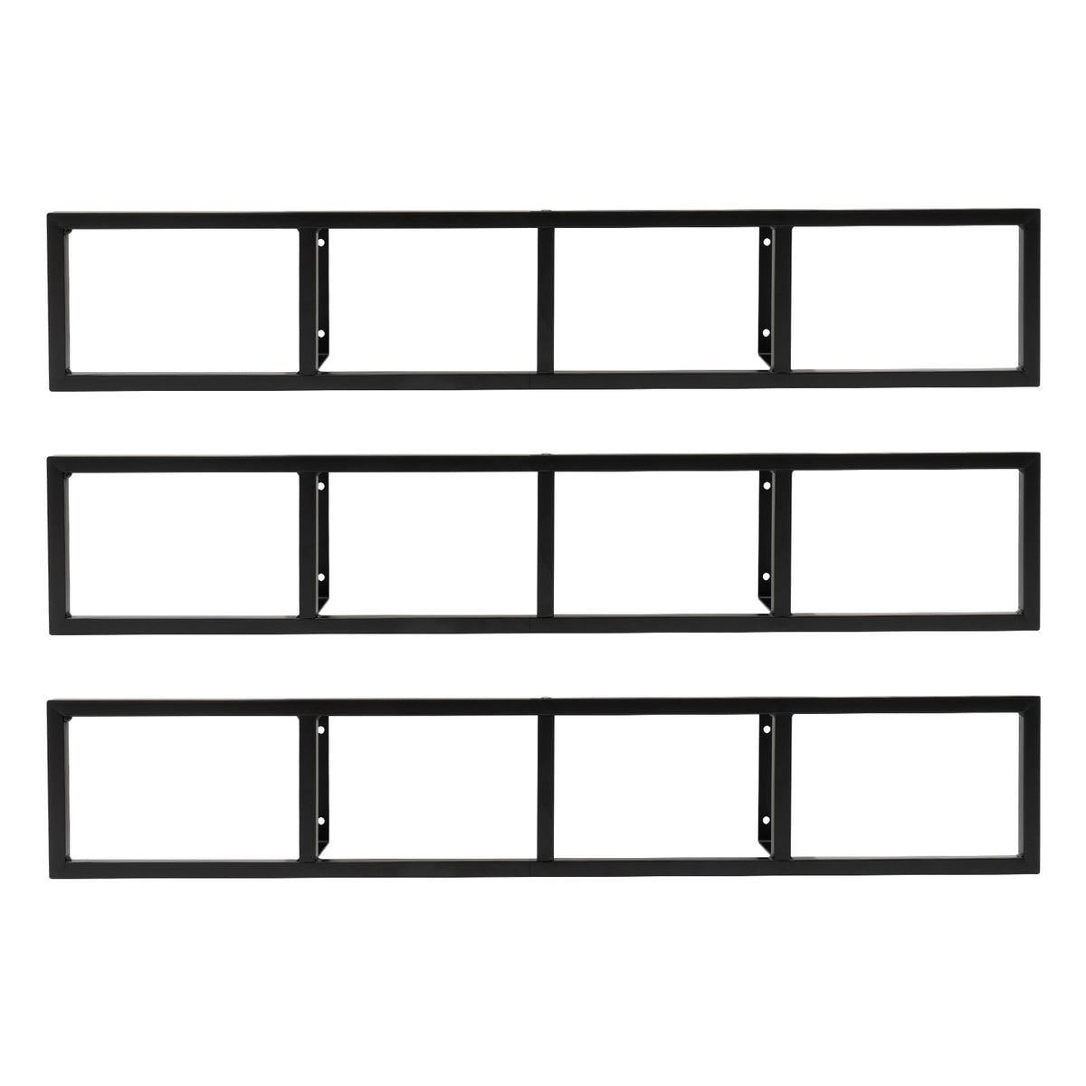 Black 3Pcs Wall Mount Media Storage Rack Q7141