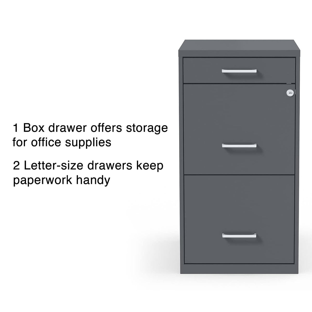 3 Drawer Letter Size Lockable File Cabinet B695