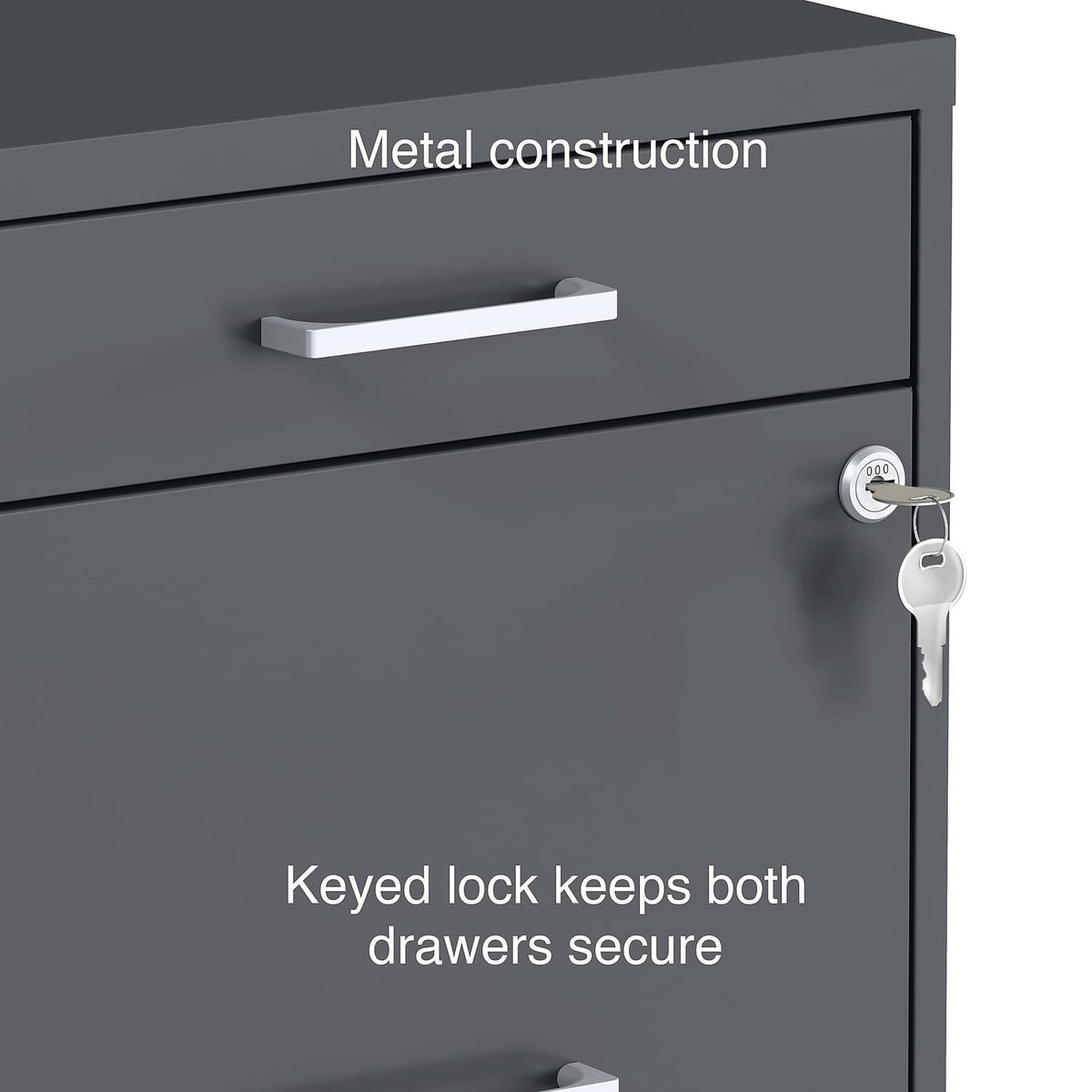 3 Drawer Letter Size Lockable File Cabinet B695