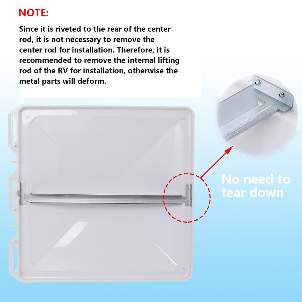 White 13" x 13" RV Roof Vent Cover Replacement I374