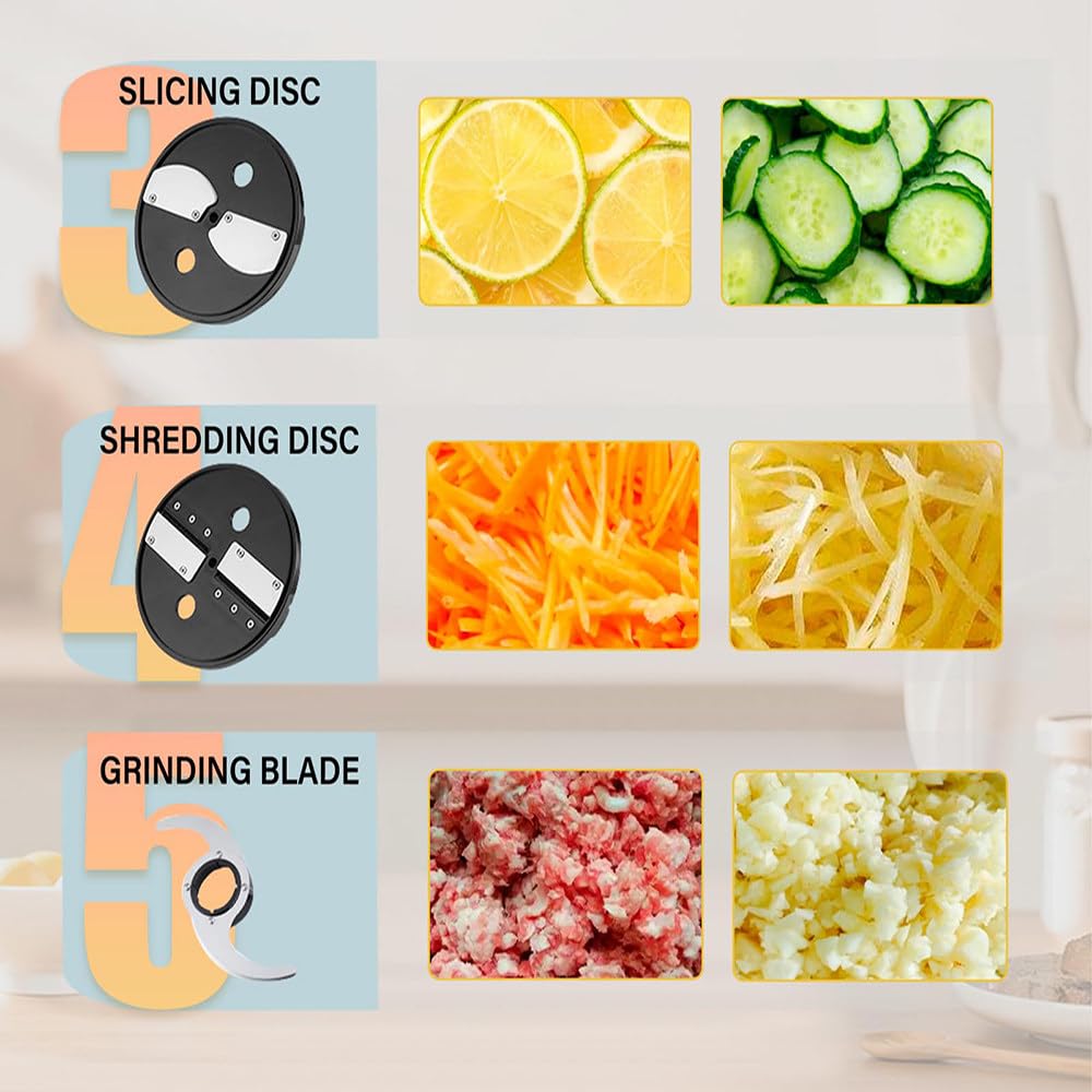 600W 5 Cube Grid 5000ml Electric Vegetable Chopper Q8836