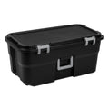 Black 22 Gallon Wheeled Plastic Footlocker P331