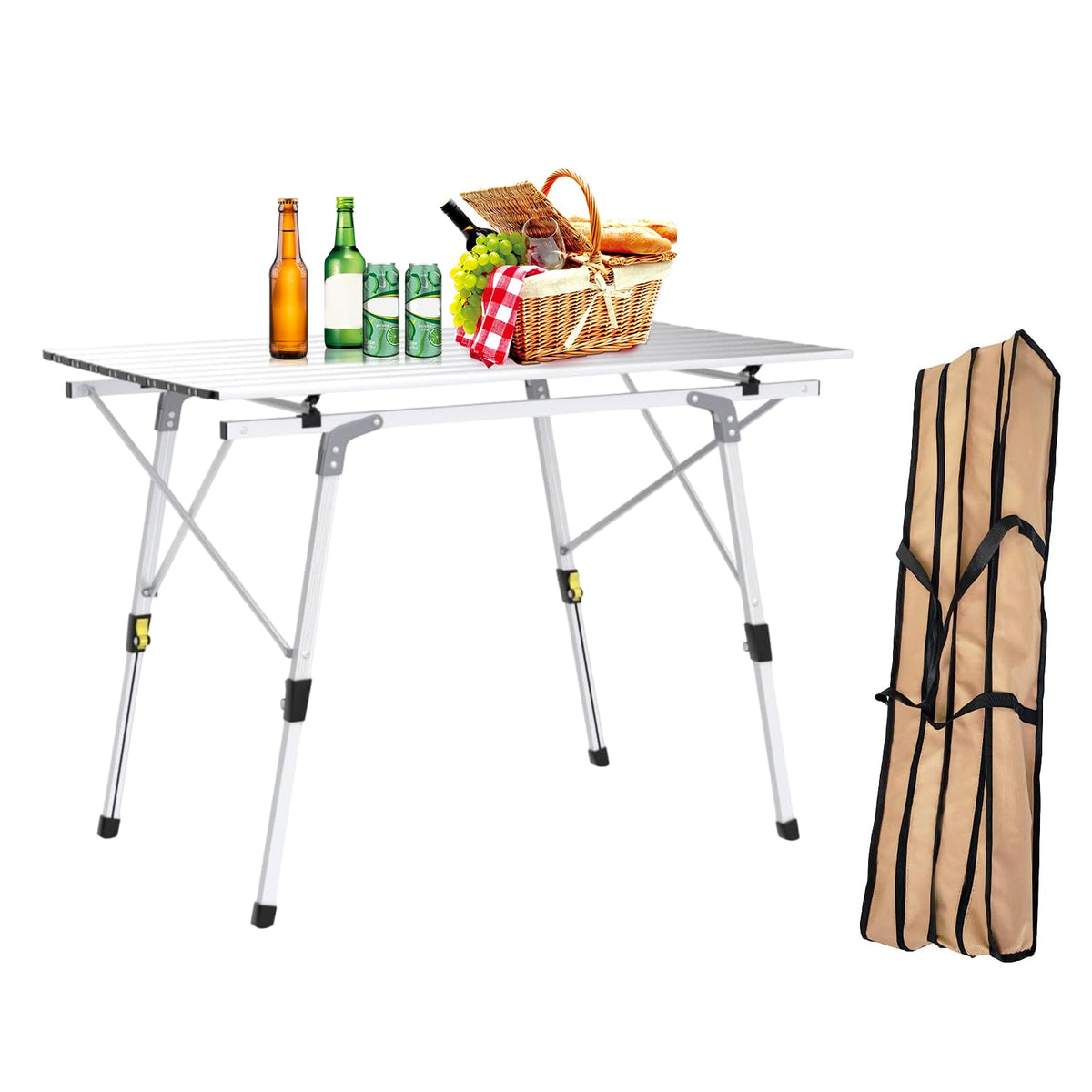 Adjustable Aluminum Camping Table W482858
