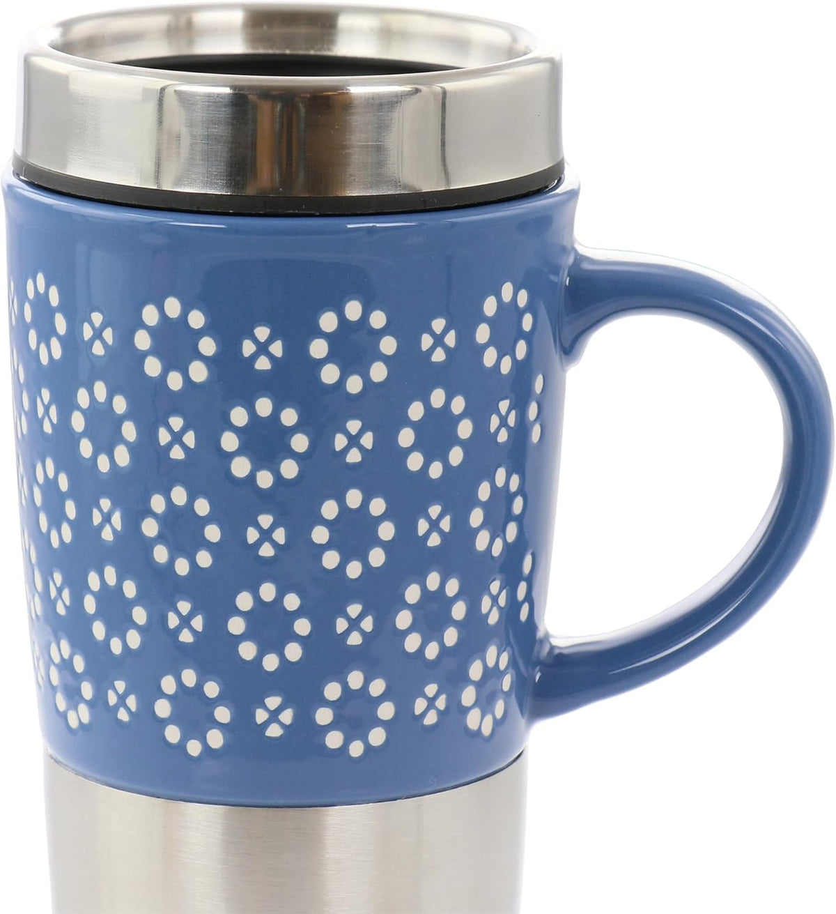 16oz Insulated Stoneware and Stainless Steel Travel Mug C92148