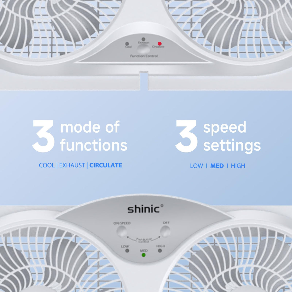 9" Twin Window Fan with Remote L44602
