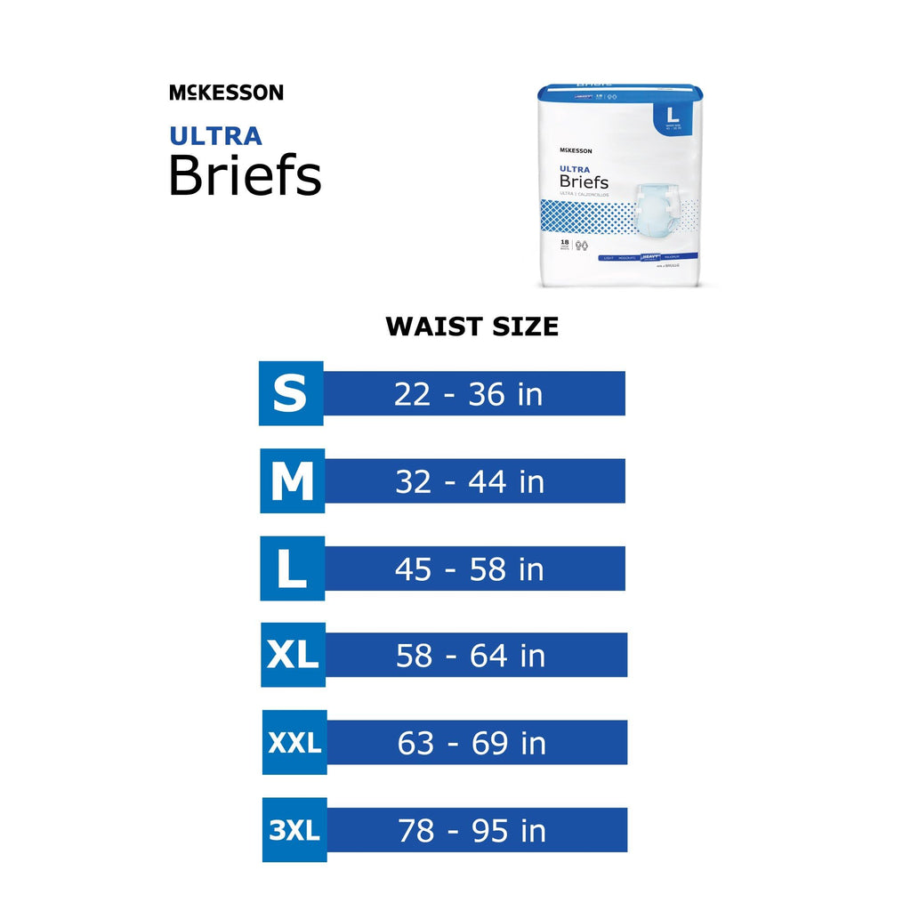 Adult Disposable Ultra Brief Diaper, Medium, Heavy Absorbency, Tab Closure, Case of 96 K4086