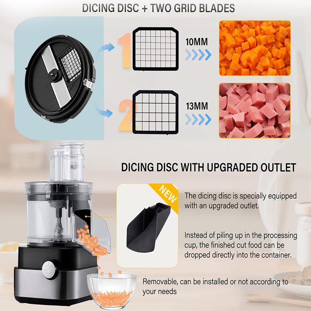 600W 5 Cube Grid 5000ml Electric Vegetable Chopper Q8836