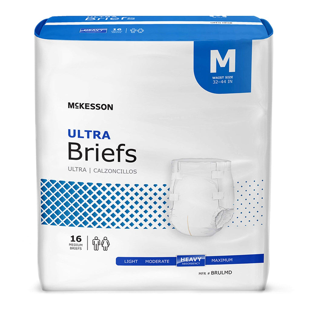 Adult Disposable Ultra Brief Diaper, Medium, Heavy Absorbency, Tab Closure, Case of 96 K4086