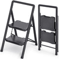 2 Folding Steel Step Ladder with Handrail X985776
