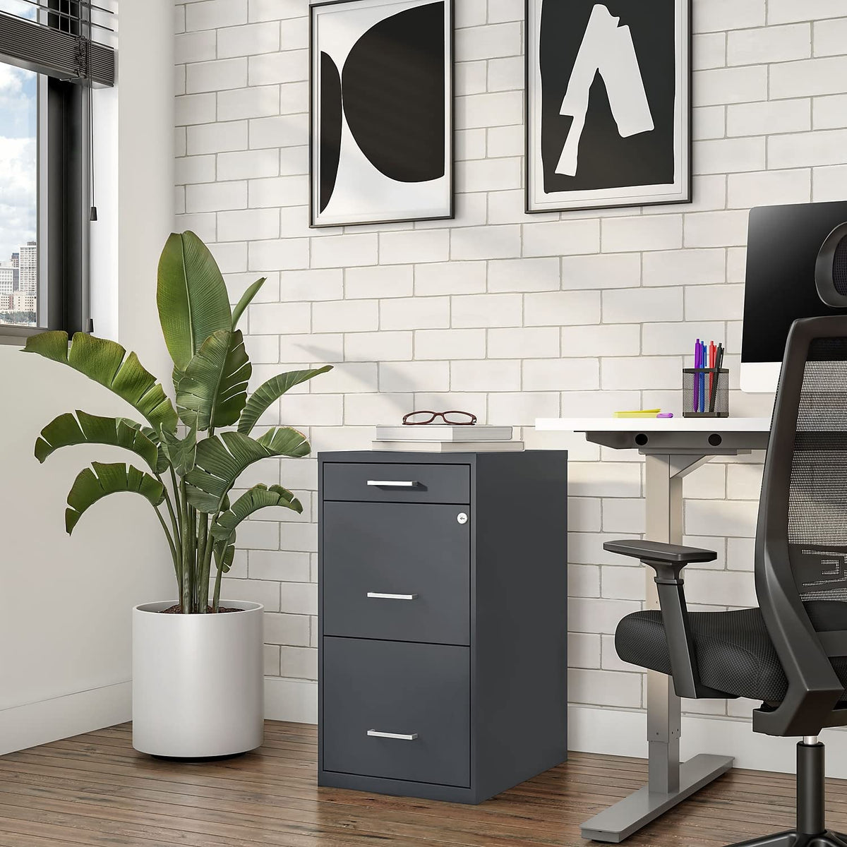 3 Drawer Letter Size Lockable File Cabinet B695