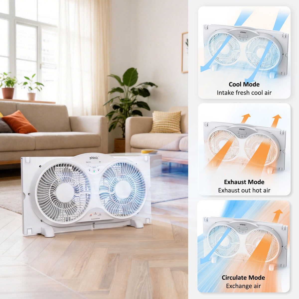 9" Twin Window Fan with Remote L44602