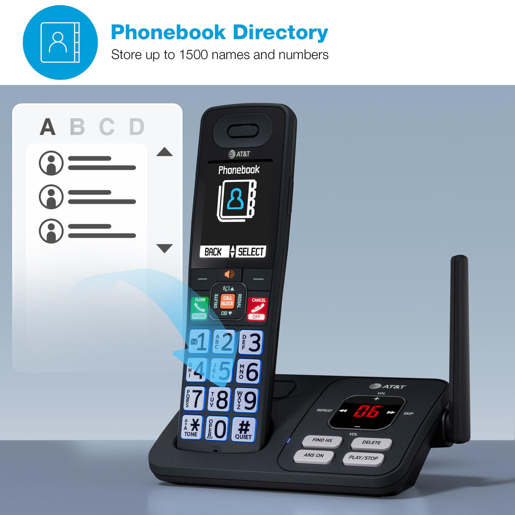 3 Handsets Cordless Phone with Answering System R70719
