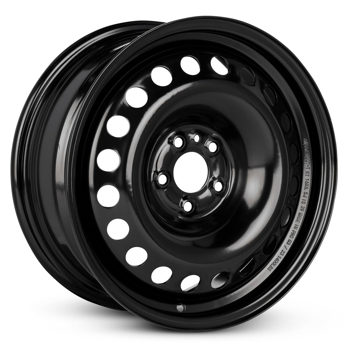 16 Inch Painted Black Car Wheel W3283
