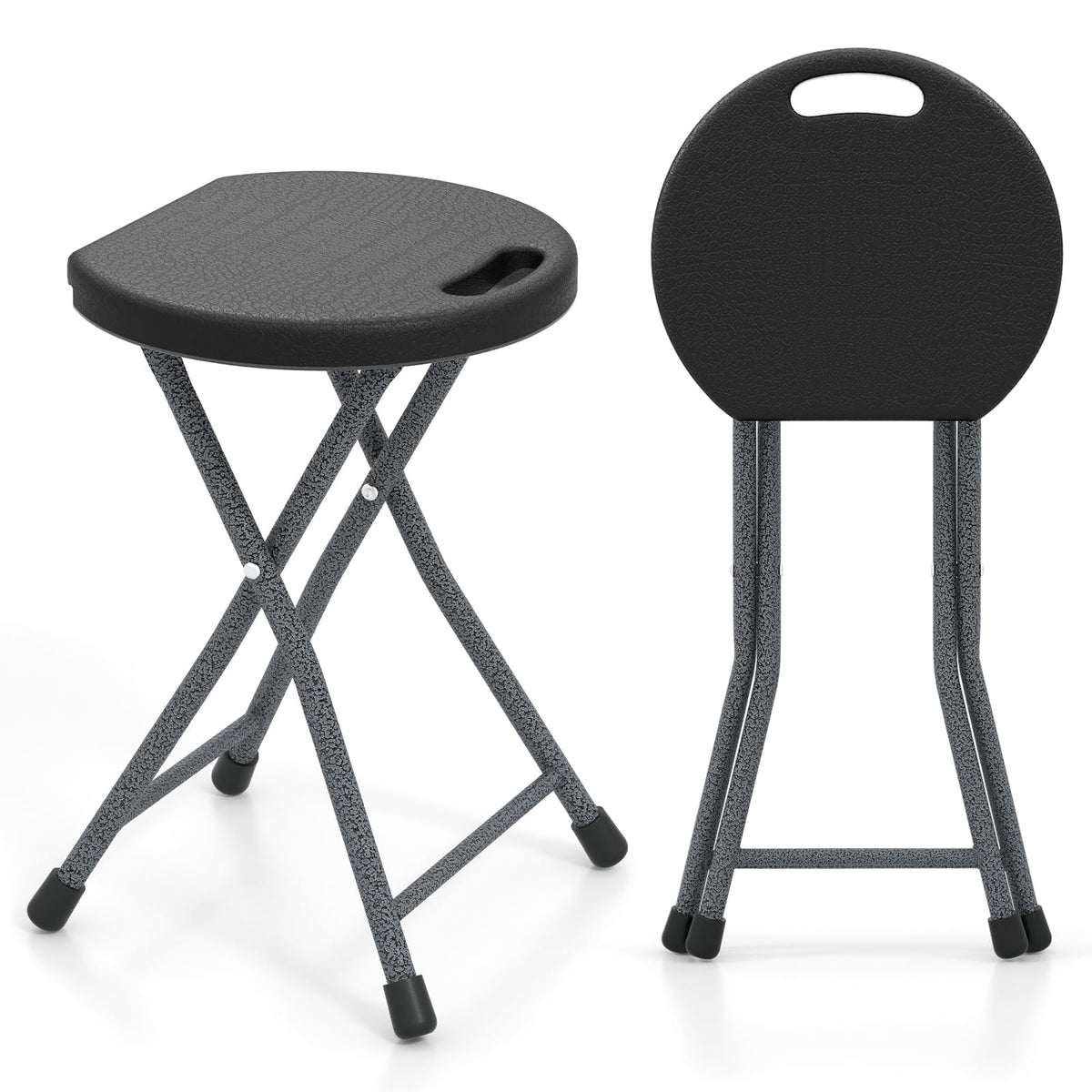 18 inch Folding Plastic Stool with Handle W785474