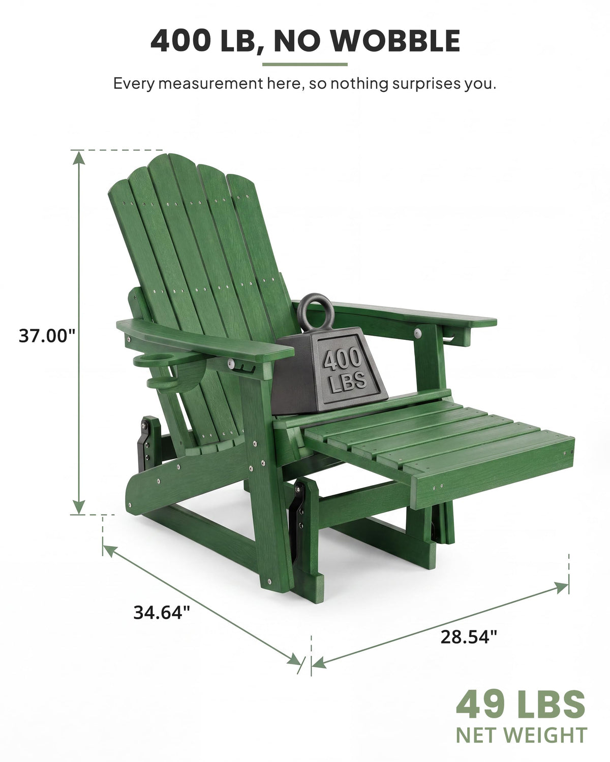 Adirondack Glider Chair Set of 2 Q443