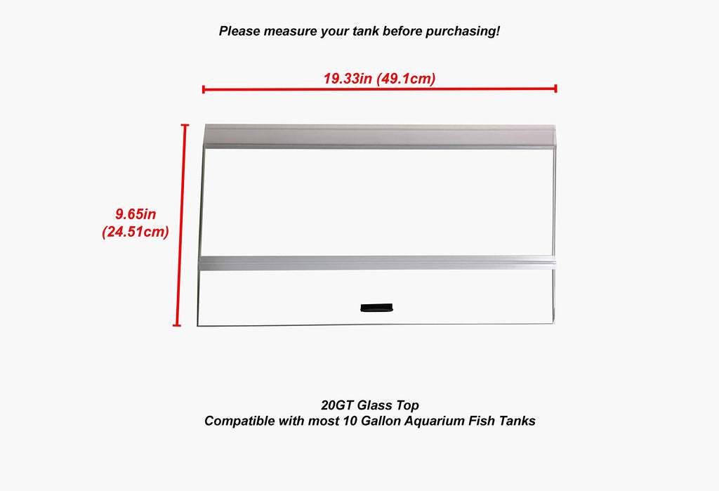 20" Glass Canopy for 10 Gallon Aquarium M54191