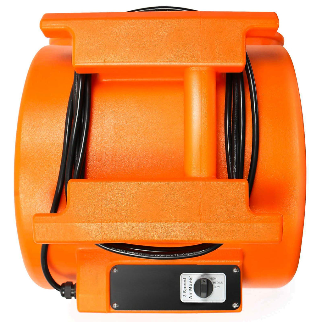 6pk 3 Speed 1 HP Orange Stackable Air Mover Floor Fan Z54947