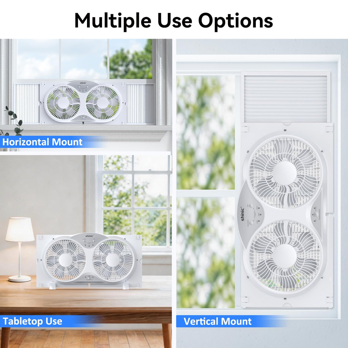 9" Twin Window Fan with Remote L44602