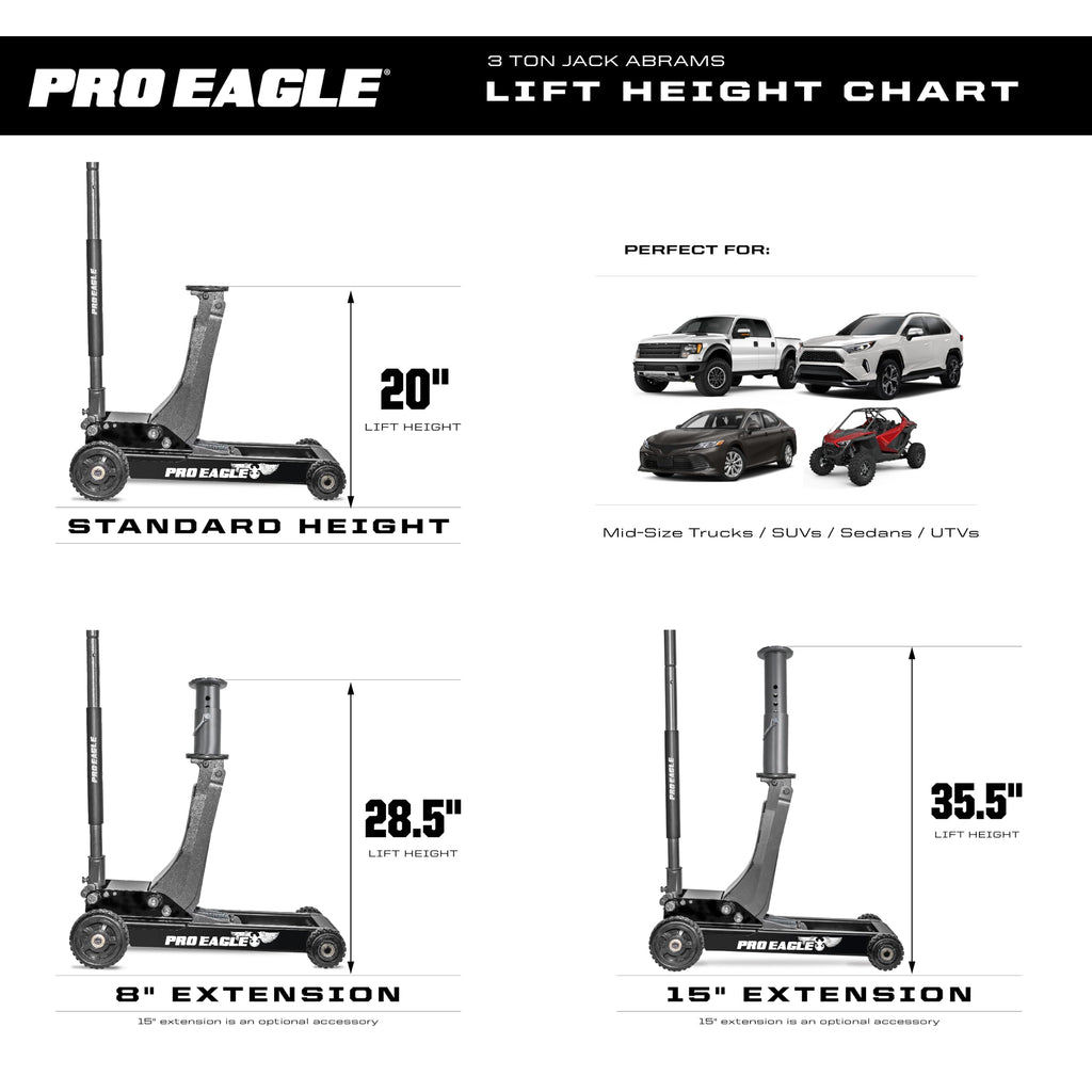 3 Ton Heavy Duty Steel Hydraulic Floor Jack F14363