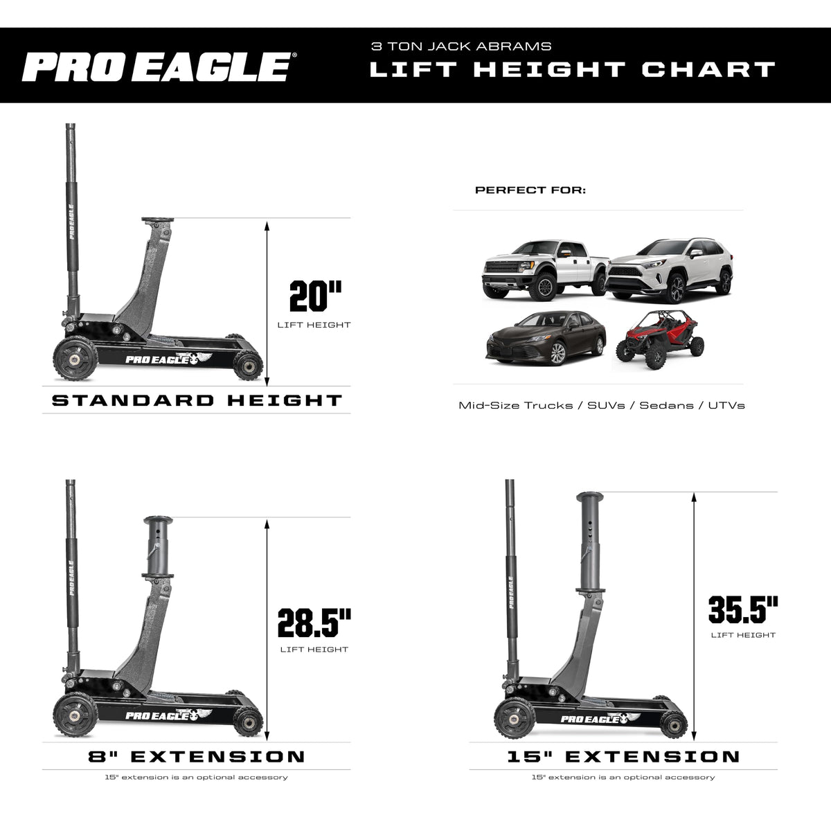3 Ton Heavy Duty Steel Hydraulic Floor Jack F14363