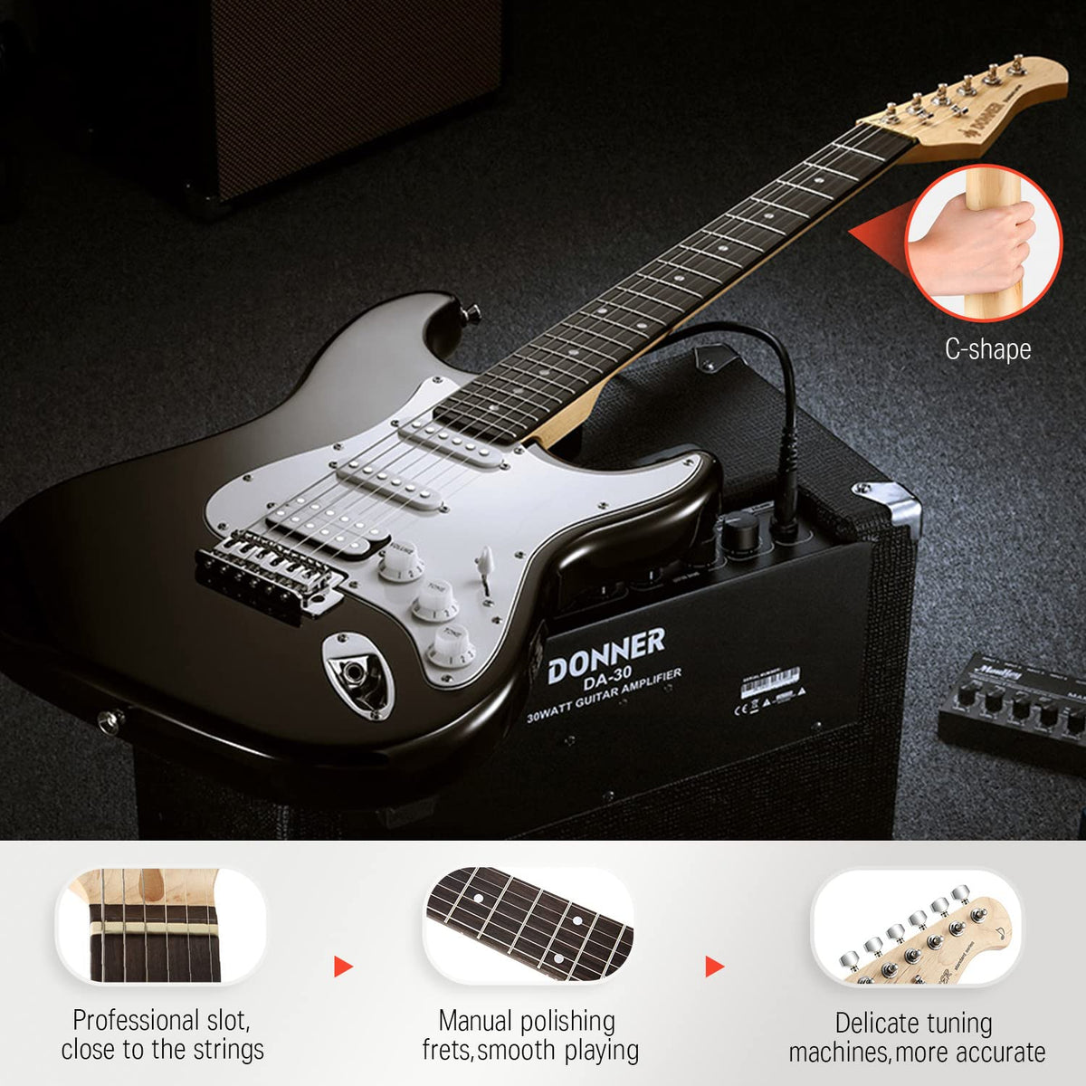 39 Inch Electric Guitar Beginner Kit T70658
