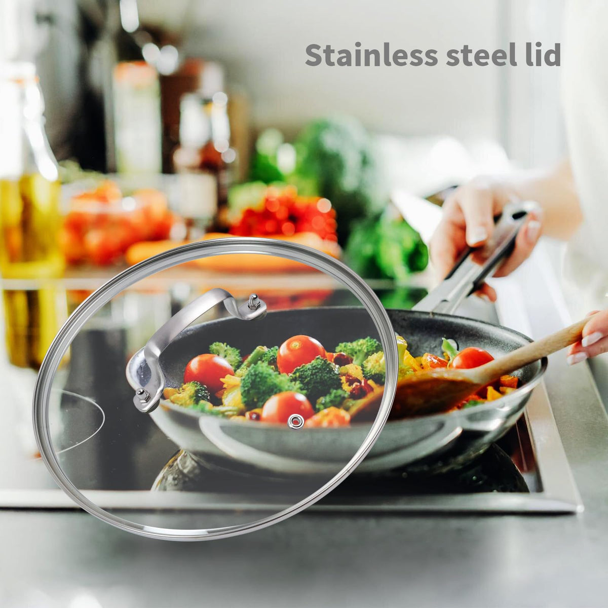 10" Tempered Glass Pan Lid with Steam Vent S50739