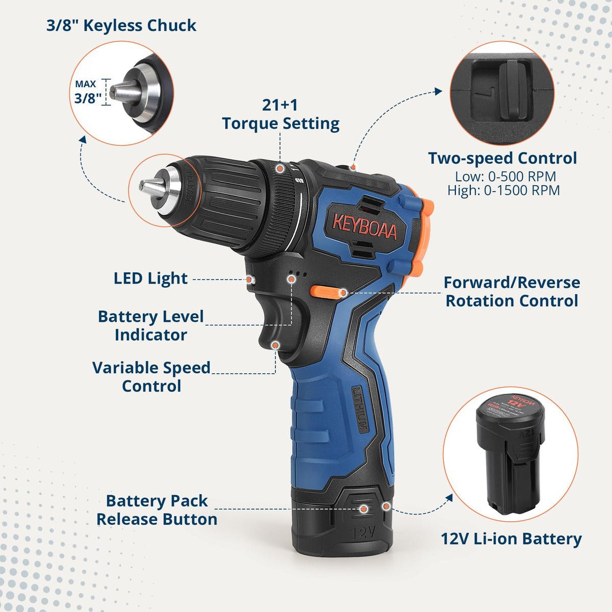Brushless Cordless Drill Set with 2 Batteries & Charger L578963