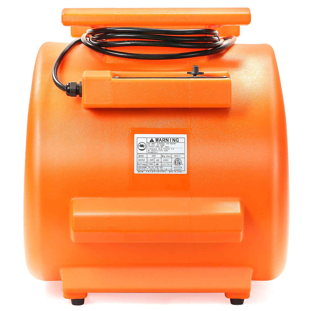 6pk 3 Speed 1 HP Orange Stackable Air Mover Floor Fan Z54947