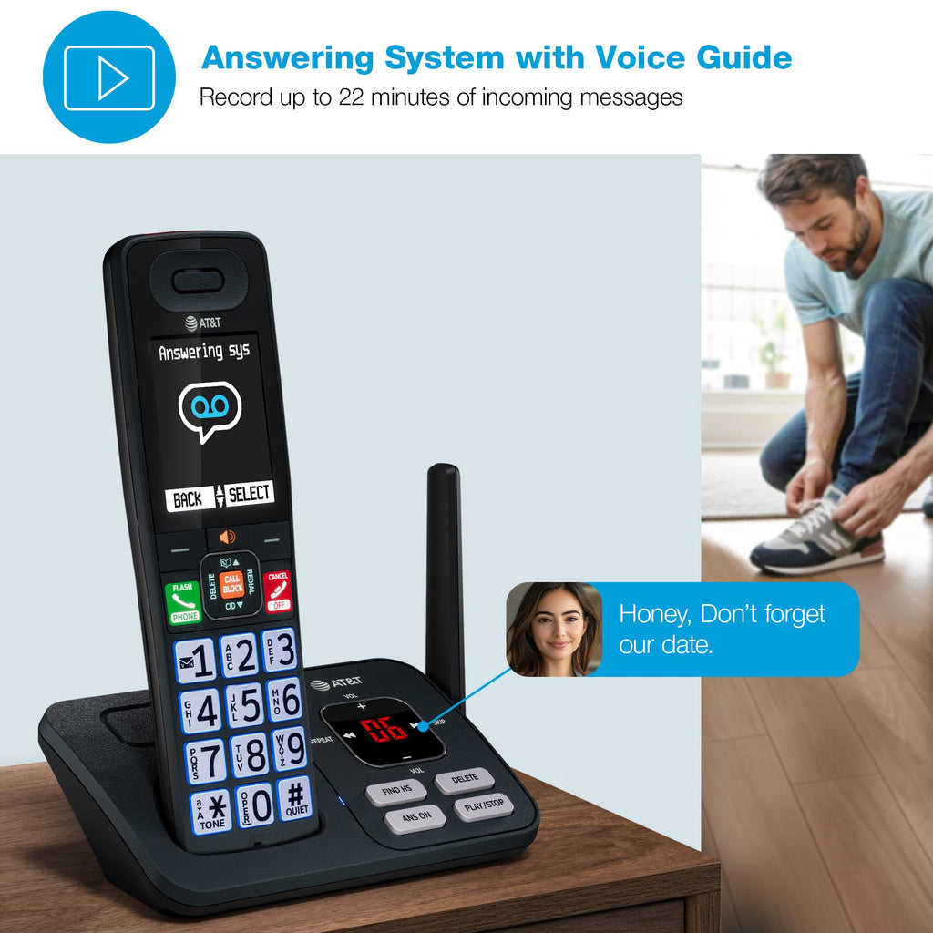 3 Handsets Cordless Phone with Answering System R70719
