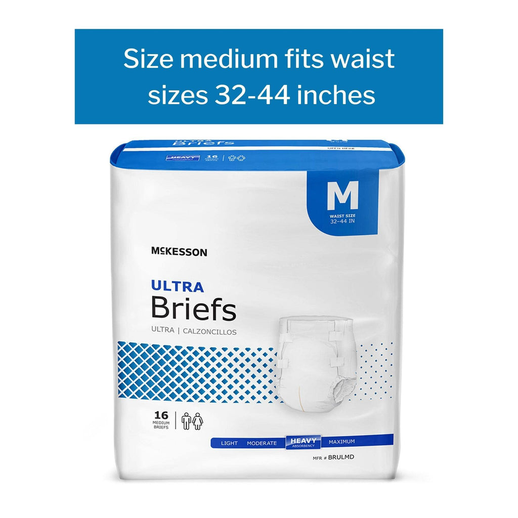 Adult Disposable Ultra Brief Diaper, Medium, Heavy Absorbency, Tab Closure, Case of 96 K4086