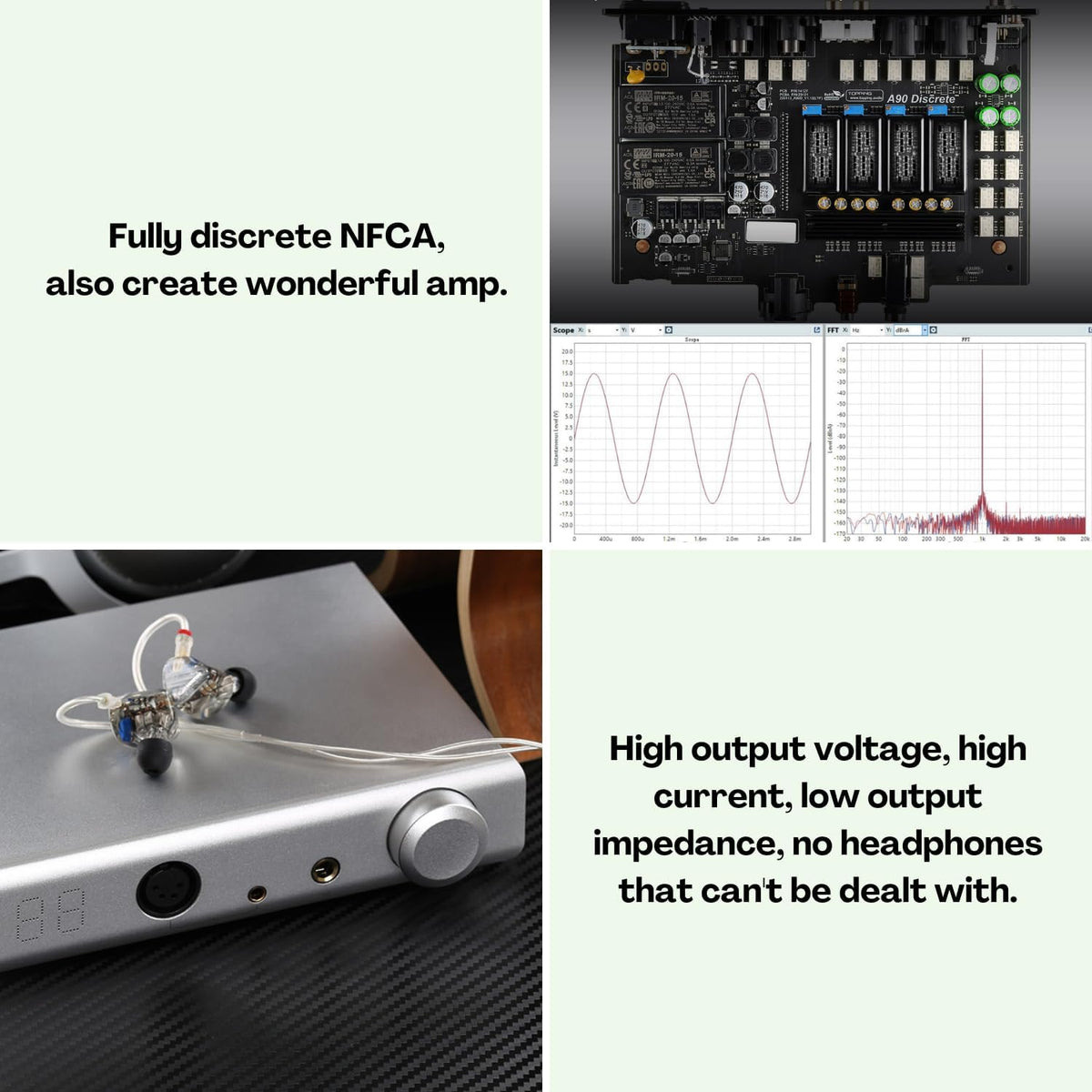 Balanced Headphone Amplifier Desktop Headphone Amp Preamp with Remote Control Black Z390211