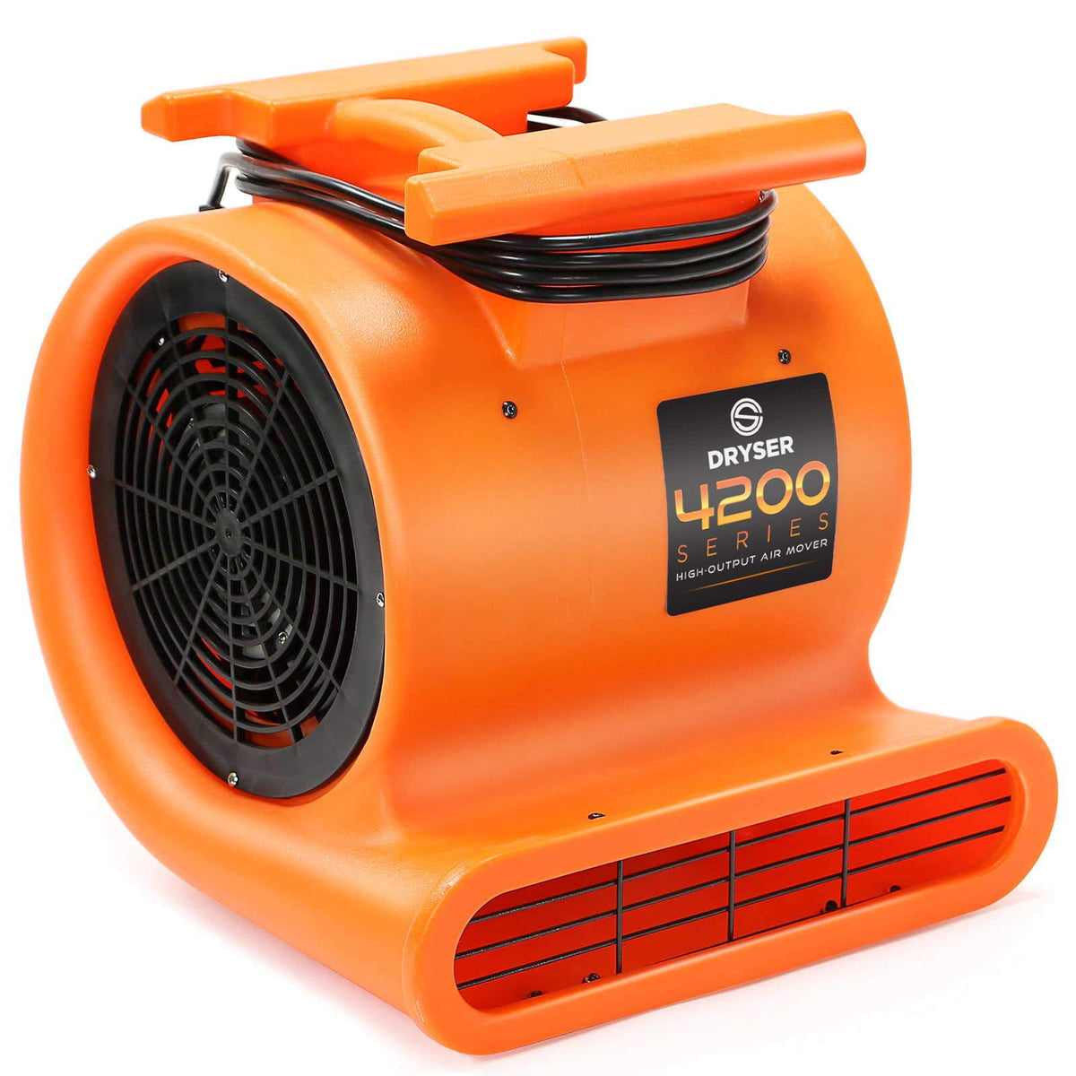 6pk 3 Speed 1 HP Orange Stackable Air Mover Floor Fan Z54947