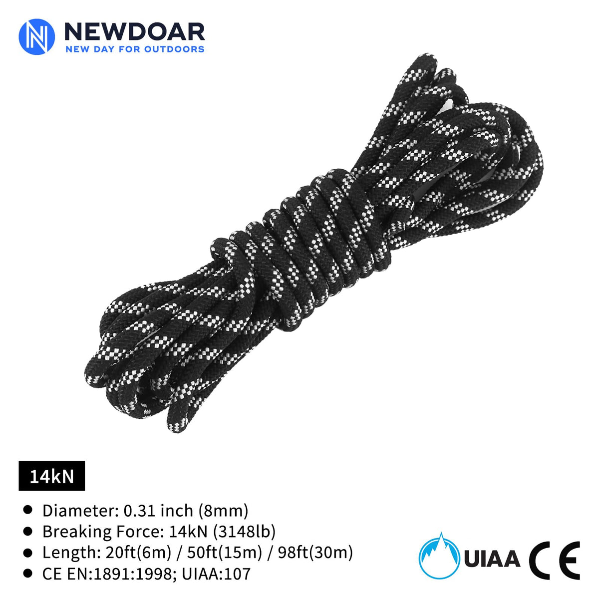 8mm 10mm Double Braid Climbing Rope X85667