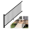 1 Pack 36 in. H x 6 ft. W Aluminum Stair Railing Kit with Post T43863