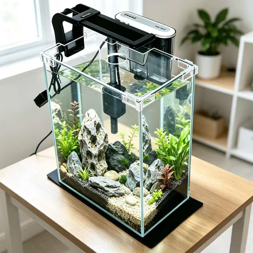 2 Gallon Betta Fish Tank with Filter and Light D5894