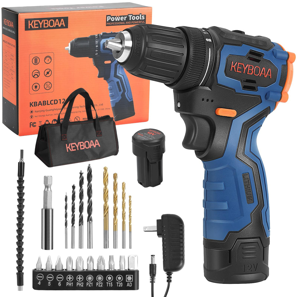 Brushless Cordless Drill Set with 2 Batteries & Charger L578963