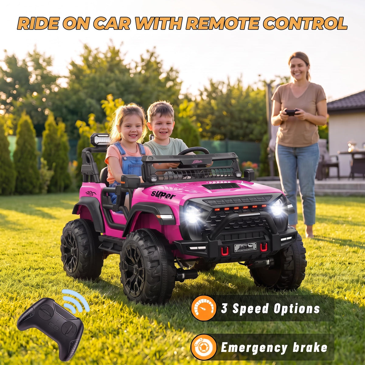 24V 2 Seater Pink Ride on Toy T694