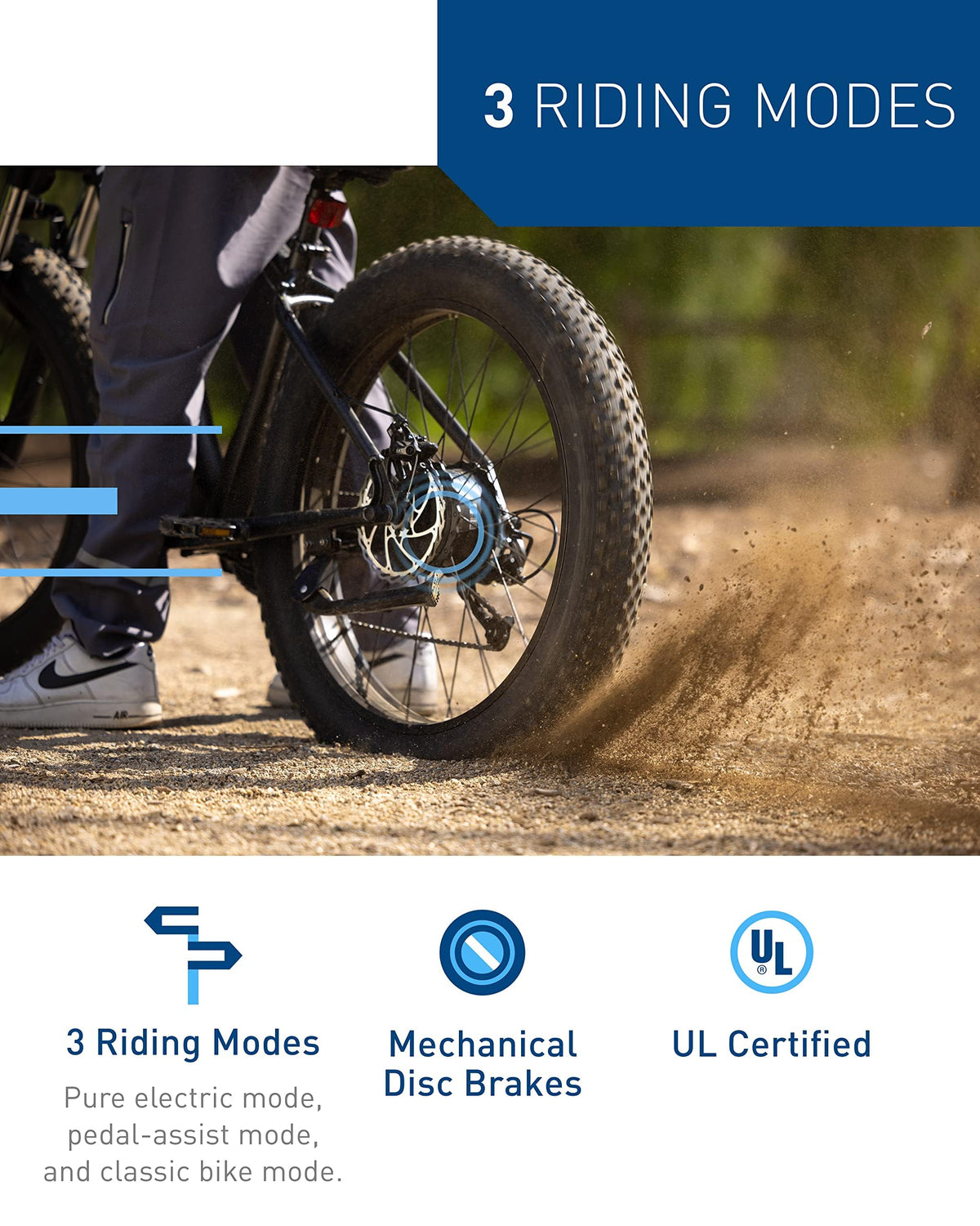 1000W 28MPH 62.1Miles 48V 13Ah Fat Tire Electric Bike E190