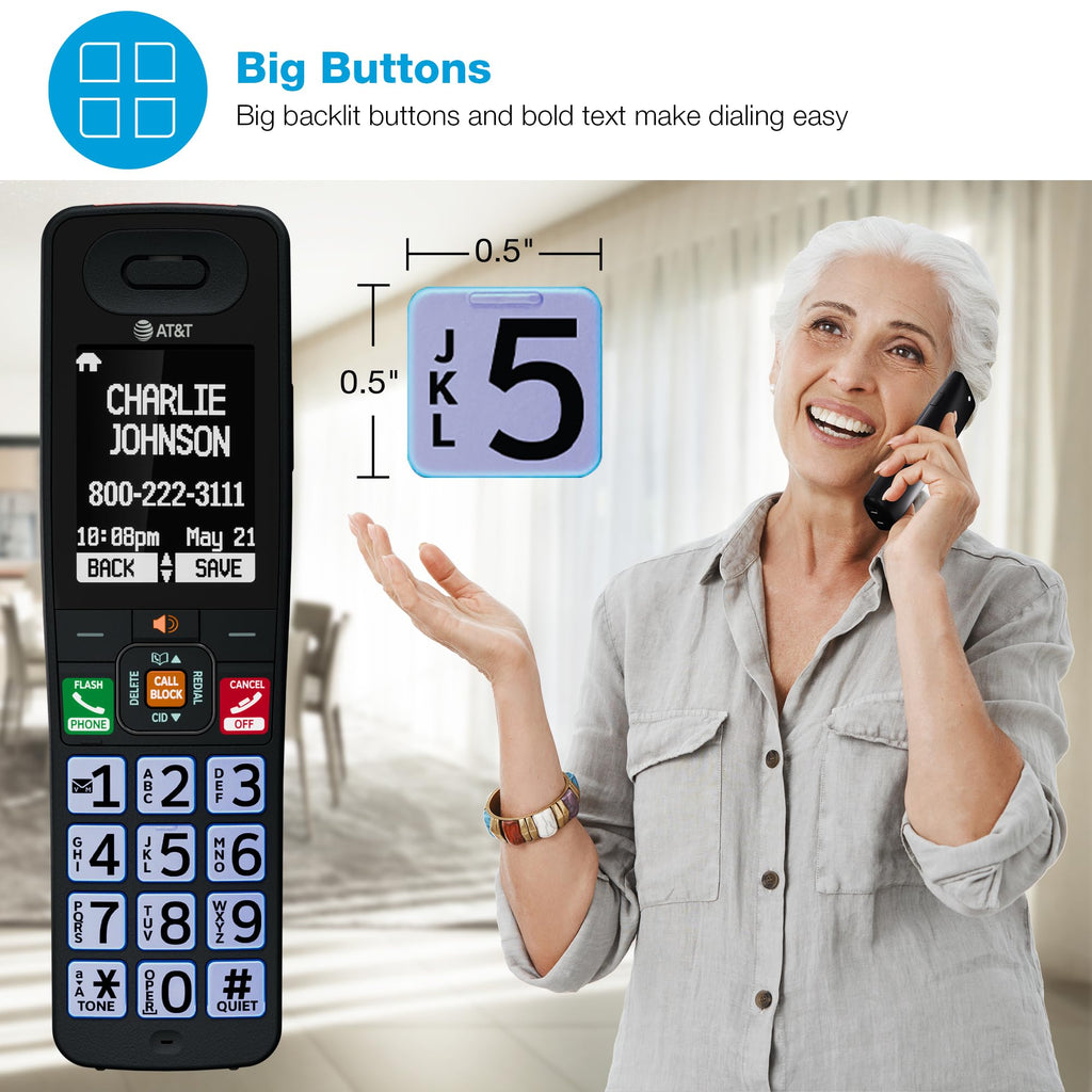 3 Handsets Cordless Phone with Answering System R70719