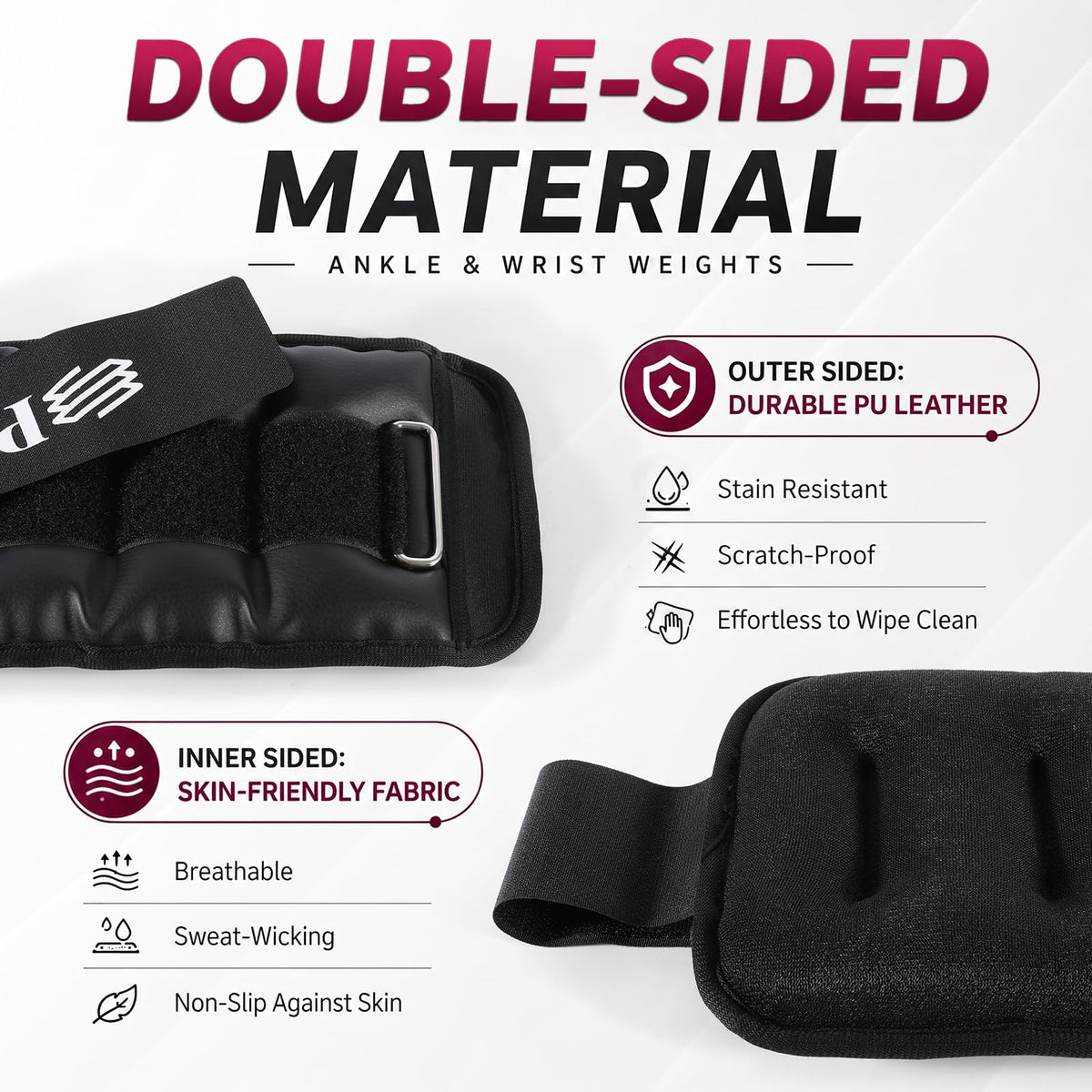 Ankle & Wrist Weights PU Leather P589164