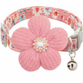 Small Dog Collar with Flower and Bell R145
