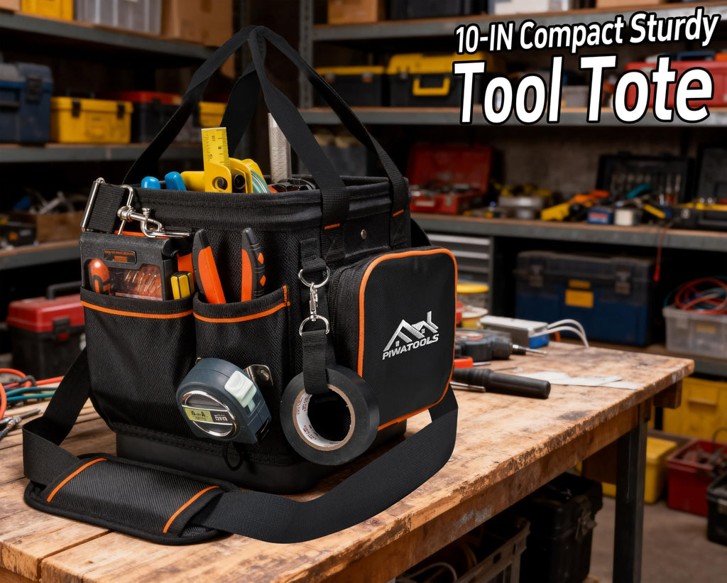10" Compact Open-Top Tool Tote Bag F923