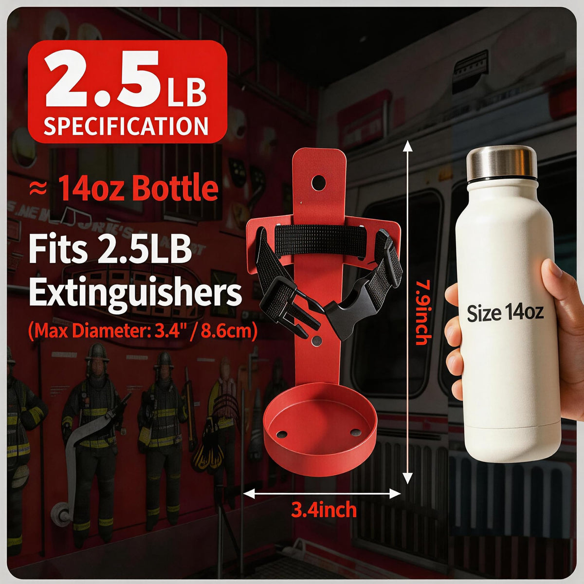 2.5LB Fire Extinguisher Wall Mount Bracket V739791
