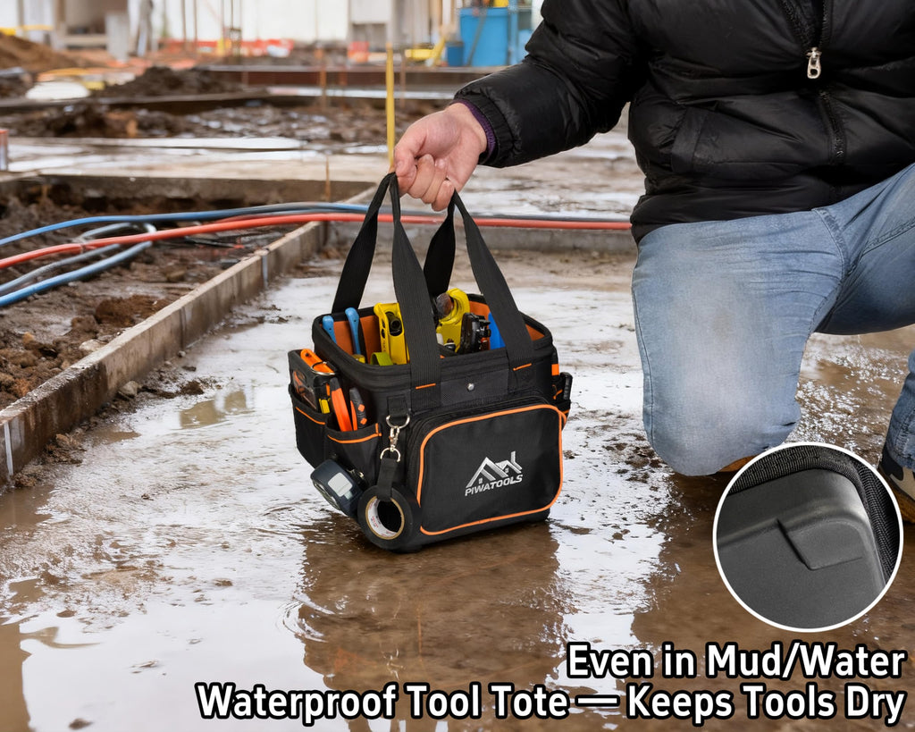 10" Compact Open-Top Tool Tote Bag F923