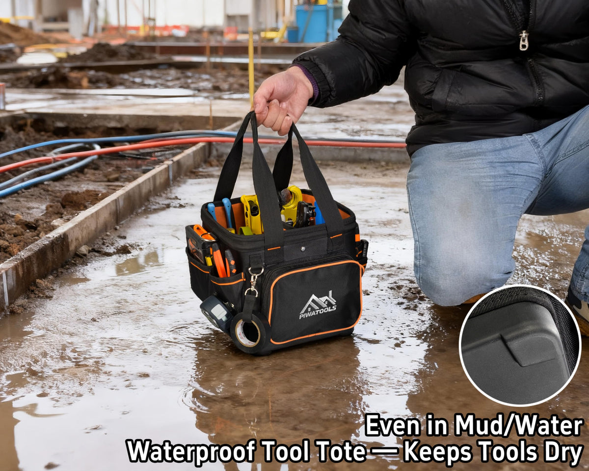 10" Compact Open-Top Tool Tote Bag F923