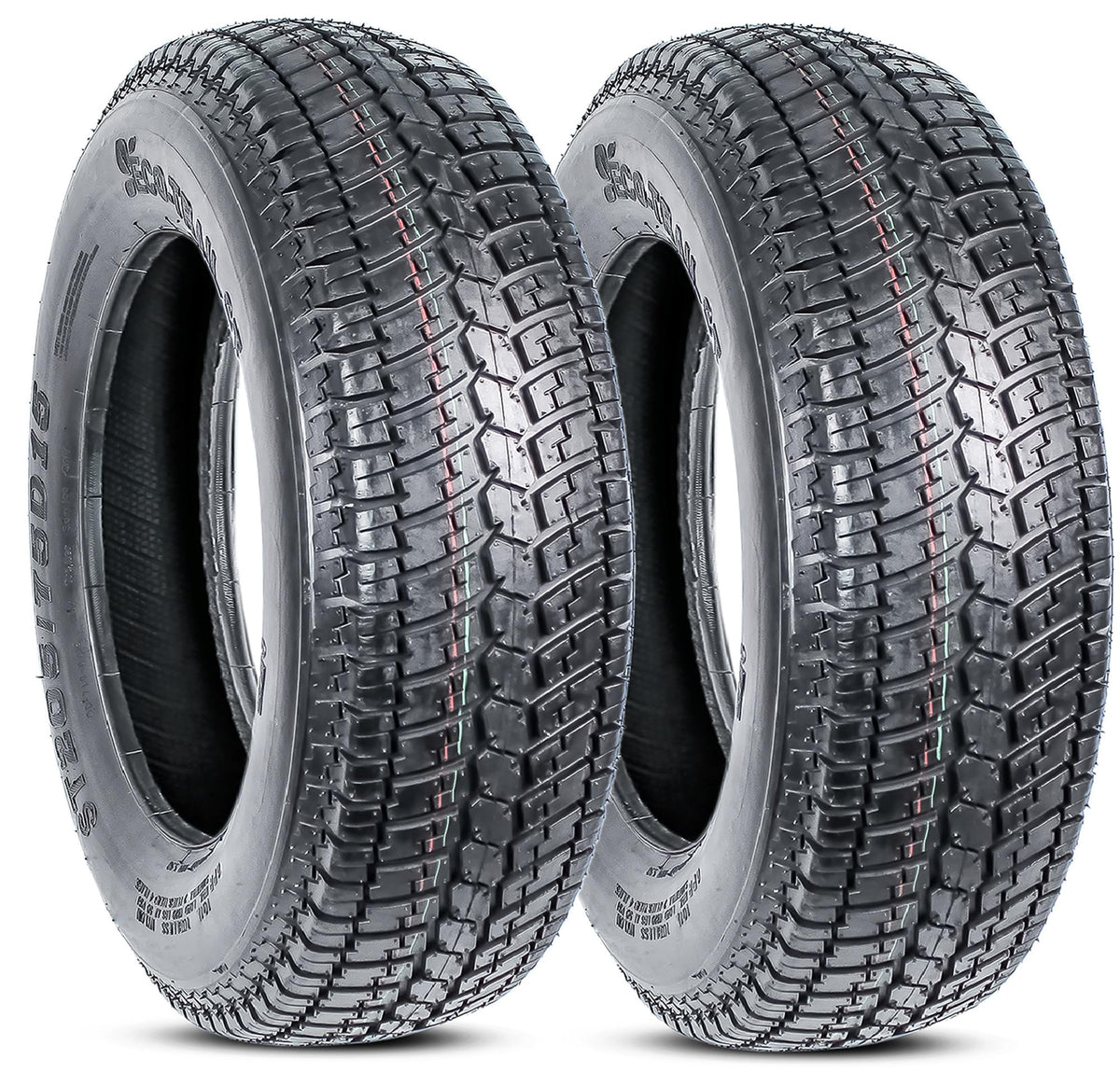 2-Pack ST205/75D15 15 Inch Deep Tread Trailer Tire Load Range C K64517